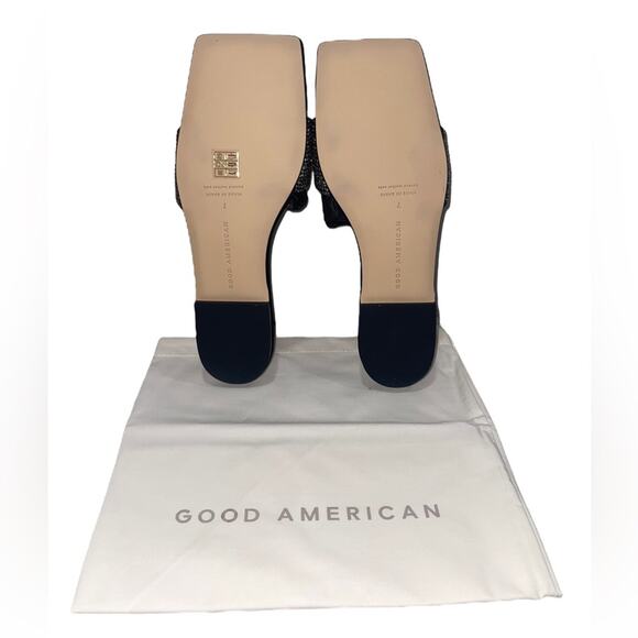 NIB! Good American Crystal Crush Shimmer Standout Slide Sandal - Size 7 - Picture 8 of 10